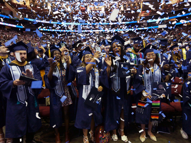 Confetti falls as Kean's undergraduate Class of 2024 celebrates at Commencement