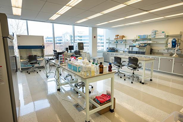The new Covid test processing lab at Kean University