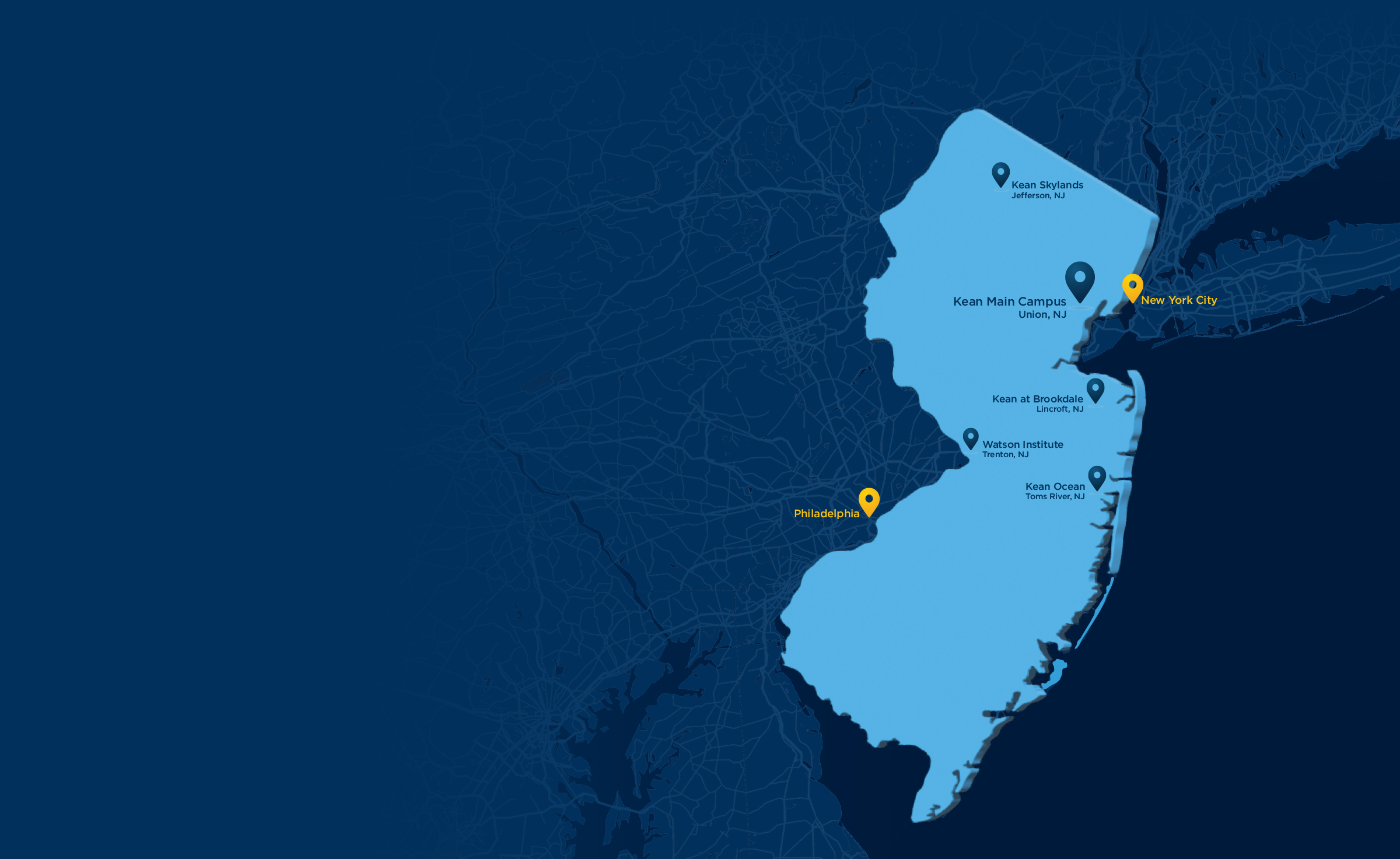 Kean University's campuses and locations