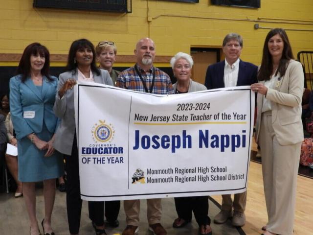 Joseph Nappi, who works with HRC, is NJ Teacher of the Year for 2023-2024