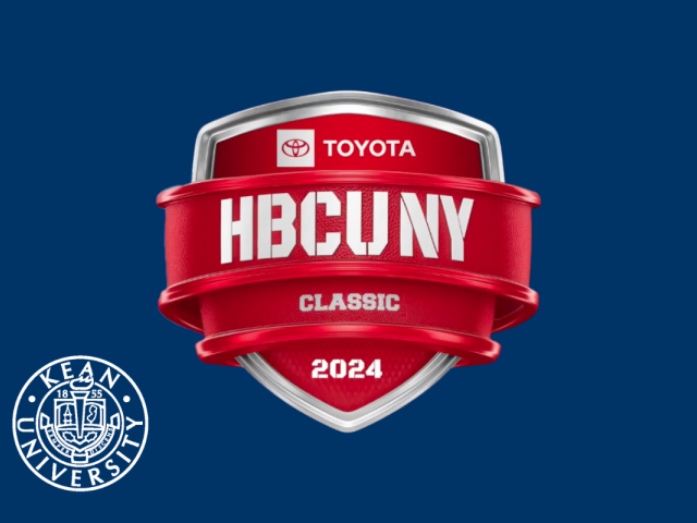 HBCU NY Classic logo, with the Kean University seal in the lower left corner.