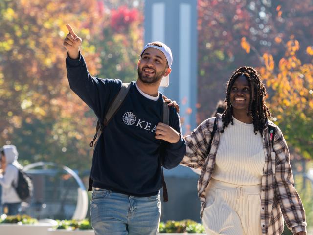 College of Liberal Arts students walk along Cougar Walk