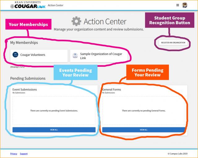 Cougar Link Action Center