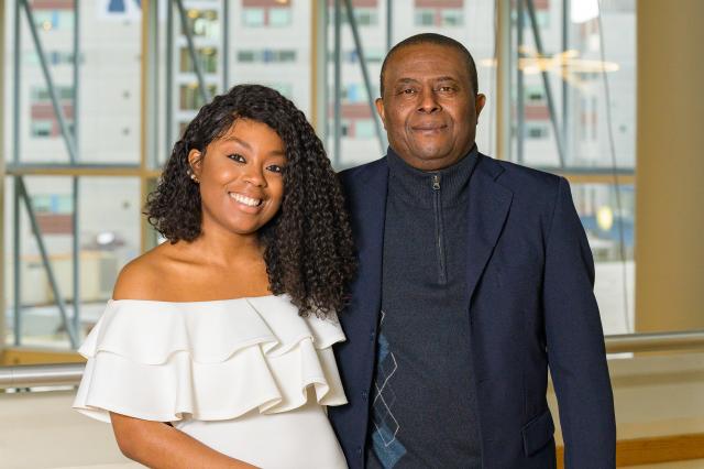 Welena Noel and her father, Wisner, will both graduate from Kean the same day