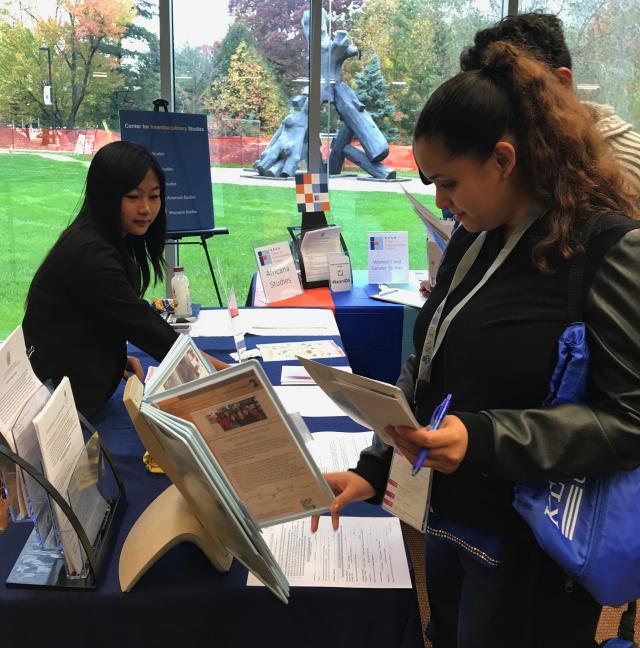 International studies students attend information fair