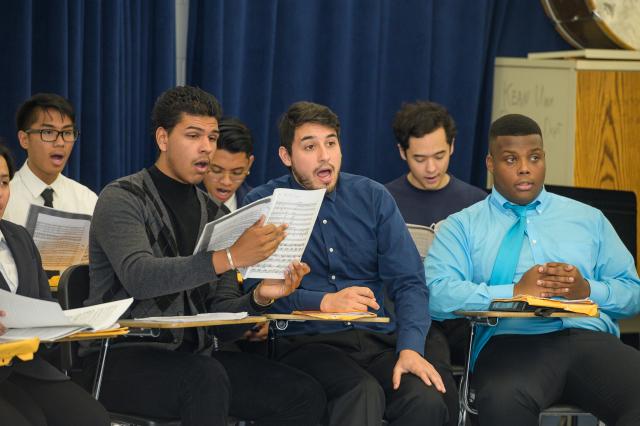 Kean choir men singing