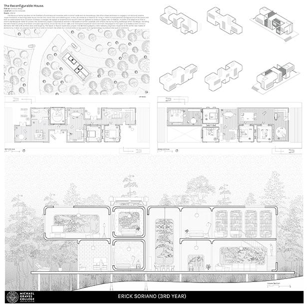 Kean architectural studies student Erick Soriano's design for The Reconfigurable House