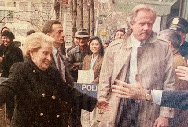 Kean Alumnus and Adjunct Professor George M. Gilcrest with former U.S. Secretary of State Madeleine K. Albright