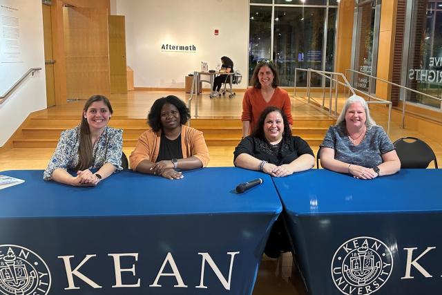 Panelists spoke about the impact of Superstorm Sandy, in an event at Kean