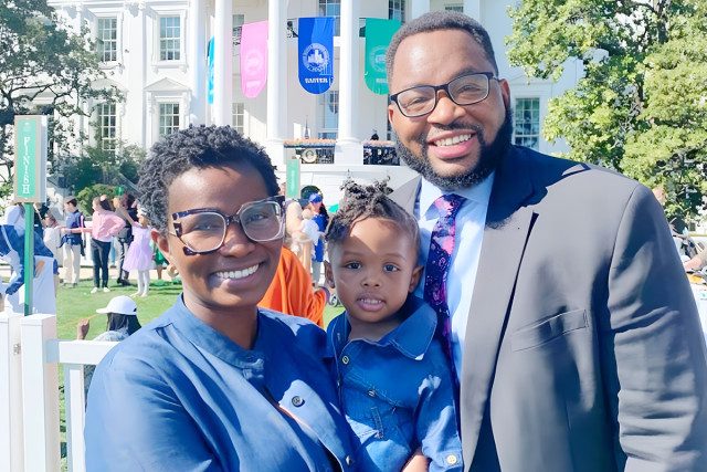 Kean alumna Stephanie Gidigbi Jenkins and her family