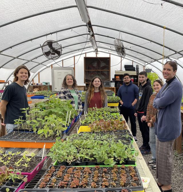Students visit a hydroponic farm with Groundwork Elizabeth, a local partner