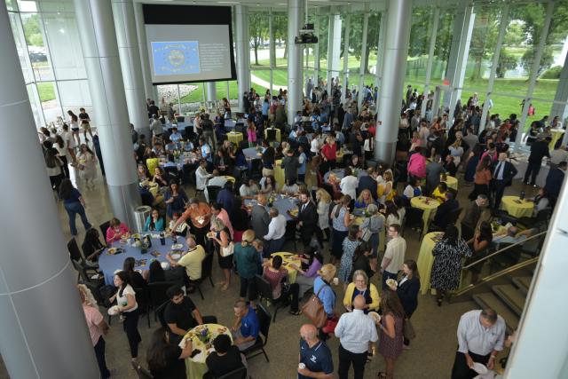 The crowd at the Opening Day reception