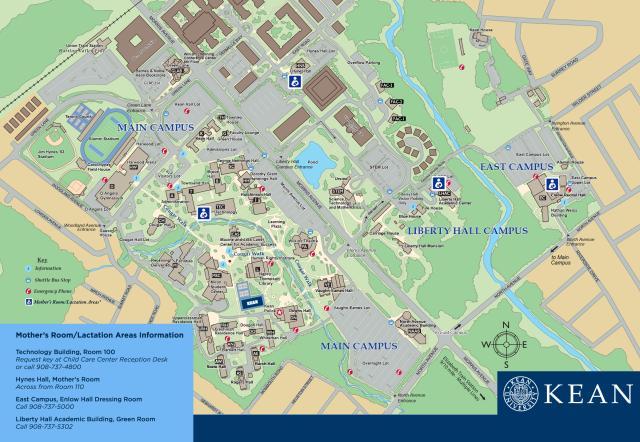 Lactation rooms map