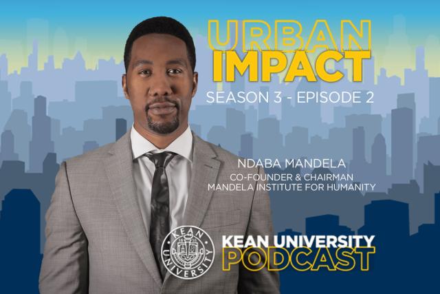 Ndaba Mandela on a graphic image, with the words Urban Impact.