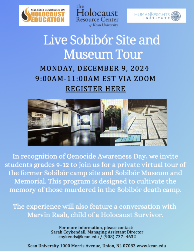 Blue Flyer for Live Sobibór Site and Museum Tour