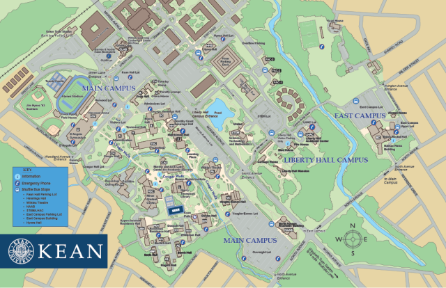 2025 Kean shuttle map 