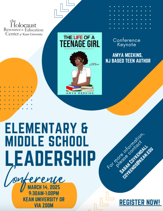 Elementary & Middle School Leadership Conference flyer with picture of novel on it