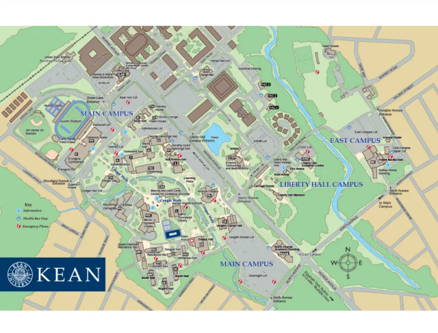 Kean University Campus Map